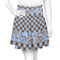 Gingham & Elephants Skater Skirt - 2X Large