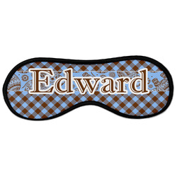 Gingham & Elephants Sleeping Eye Masks - Large (Personalized)