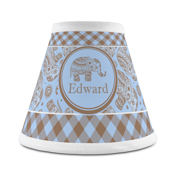 Custom Gingham & Elephants Chandelier Lamp Shade (Personalized)