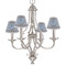 Gingham & Elephants Small Chandelier Shade - LIFESTYLE (on chandelier)