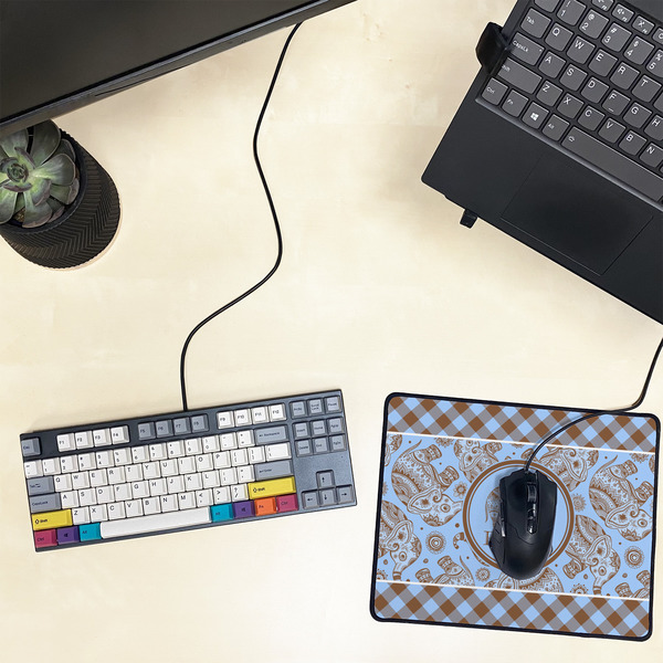 Gingham & Elephants Small Gaming Mats - LIFESTYLE