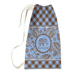 Gingham & Elephants Laundry Bags - Small (Personalized)