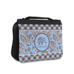 Gingham & Elephants Toiletry Bag - Small (Personalized)