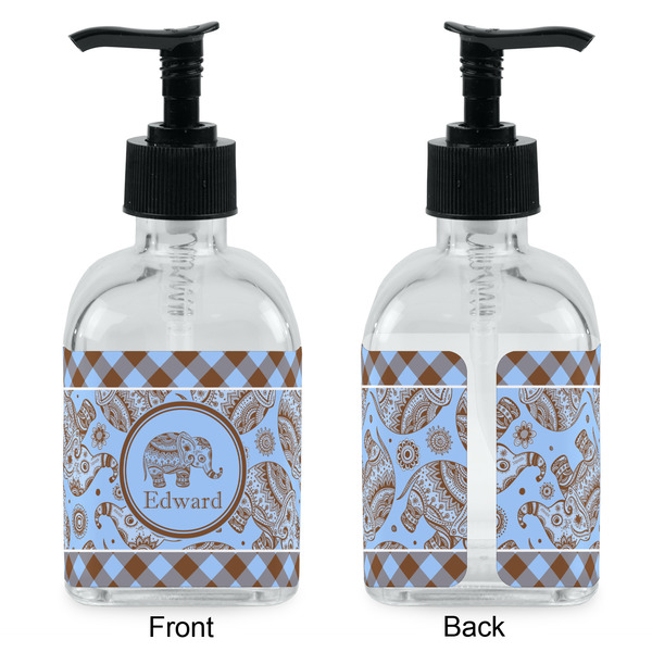 Gingham & Elephants Glass Soap/Lotion Dispenser - Approval