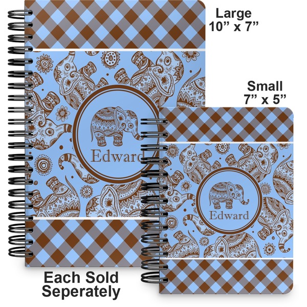 Gingham & Elephants Spiral Journal - Comparison