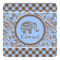 Gingham & Elephants Square Decal