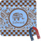 Gingham & Elephants Square Fridge Magnet (Personalized)