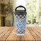 Gingham & Elephants Stainless Steel Travel Cup Lifestyle