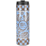 Gingham & Elephants Stainless Steel Skinny Tumbler - 20 oz (Personalized)