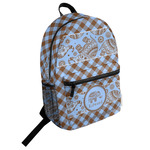 Gingham & Elephants Student Backpack (Personalized)