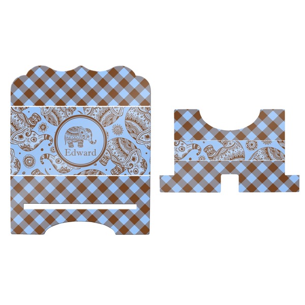 Gingham & Elephants Stylized Tablet Stand - Apvl