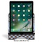 Gingham & Elephants Stylized Tablet Stand - Front with ipad