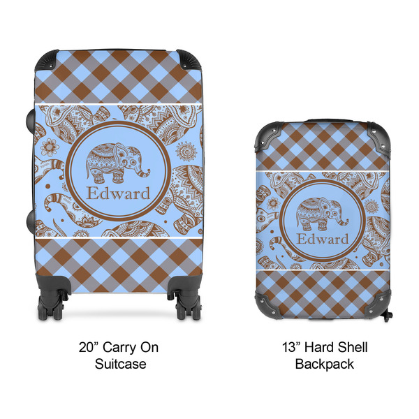 Gingham & Elephants Suitcase Set 4 - APPROVAL