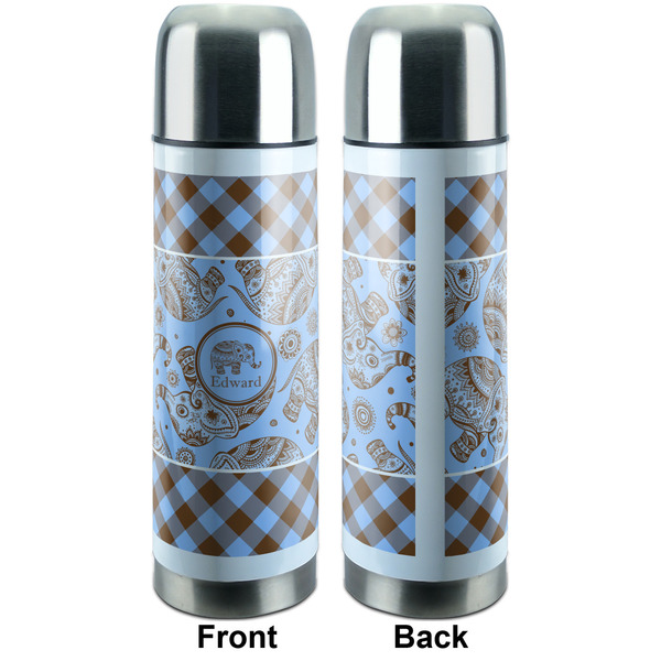 Gingham & Elephants Thermos - Apvl