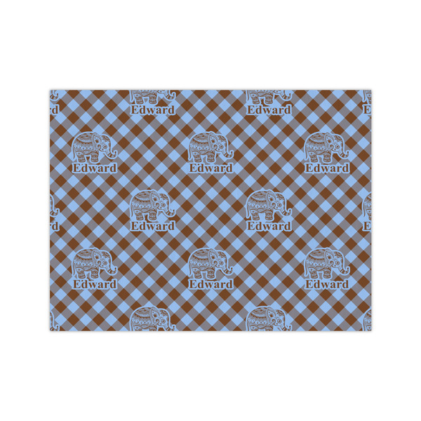 Custom Gingham & Elephants Tissue Paper Sheets - Medium - Heavyweight (Personalized)
