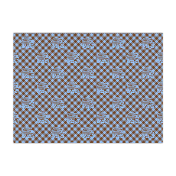 Custom Gingham & Elephants Tissue Paper Sheets (Personalized)