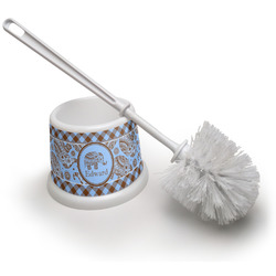 Gingham & Elephants Toilet Brush (Personalized)