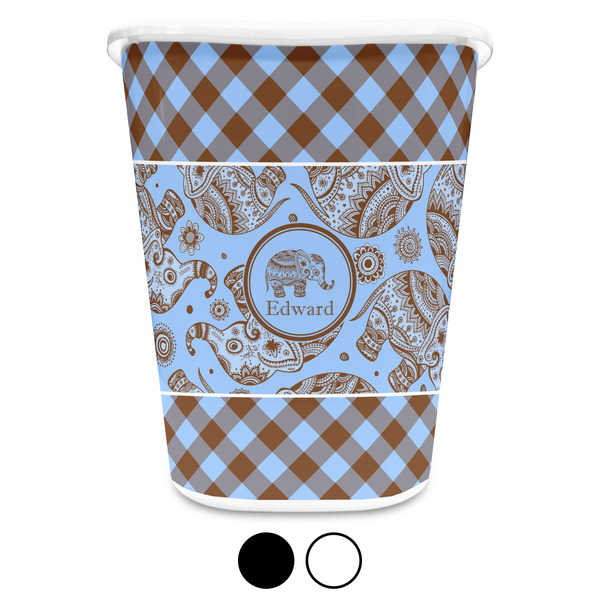 Gingham & Elephants Trash Can Aggregate