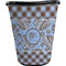 Gingham & Elephants Waste Basket - Single Sided (Black) (Personalized)
