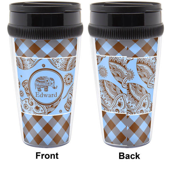 Gingham & Elephants Travel Mug Approval (Personalized)