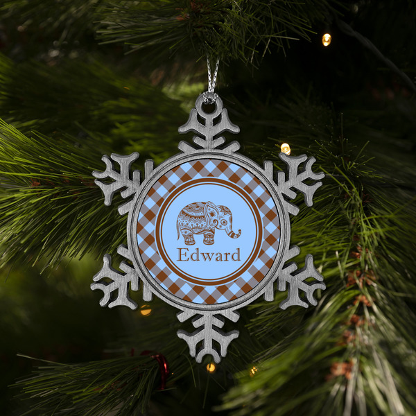 Gingham & Elephants Vintage Snowflake - (LIFESTYLE)