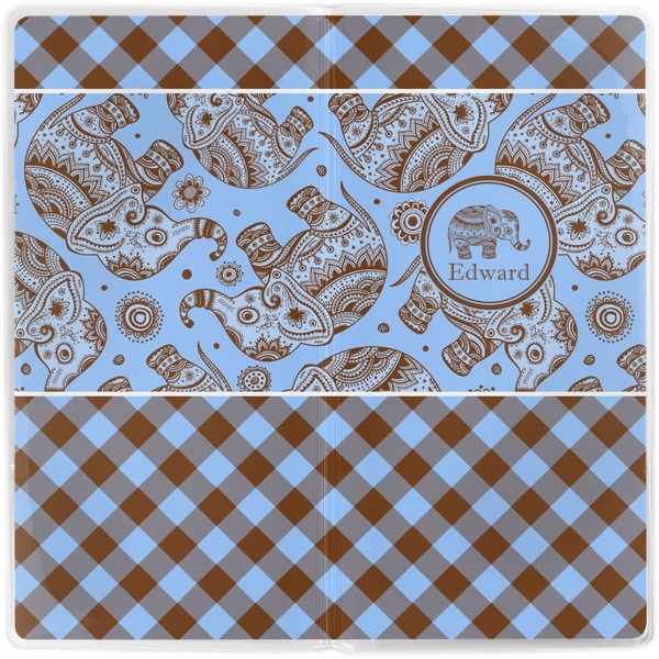 Gingham & Elephants Vinyl Document Wallet - Apvl