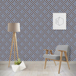 Gingham & Elephants Wallpaper & Surface Covering (Water Activated - Removable)