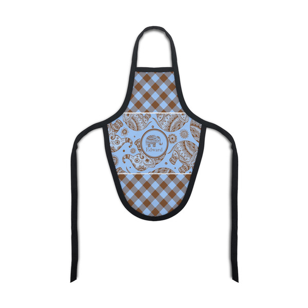 Custom Gingham & Elephants Bottle Apron (Personalized)