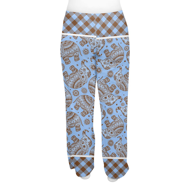 Gingham & Elephants Women's Pj on model - Back