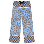 Gingham & Elephants Womens Pajama Pants - L