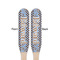 Gingham & Elephants Wooden Food Pick - Paddle - Double Sided - Front & Back