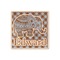 Gingham & Elephants Wooden Sticker - Main