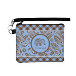 Gingham & Elephants Wristlet ID Case w/ Name or Text