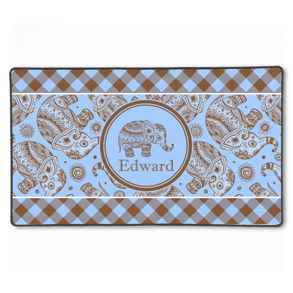 Gingham & Elephants XXL Gaming Mouse Pads - 24" x 14" - APPROVAL