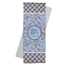 Gingham & Elephants Yoga Mat Towel (Personalized)