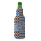 Gingham & Elephants Zipper Bottle Cooler - FRONT (bottle)