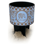 Gingham & Elephants Black Beach Spiker Drink Holder (Personalized)