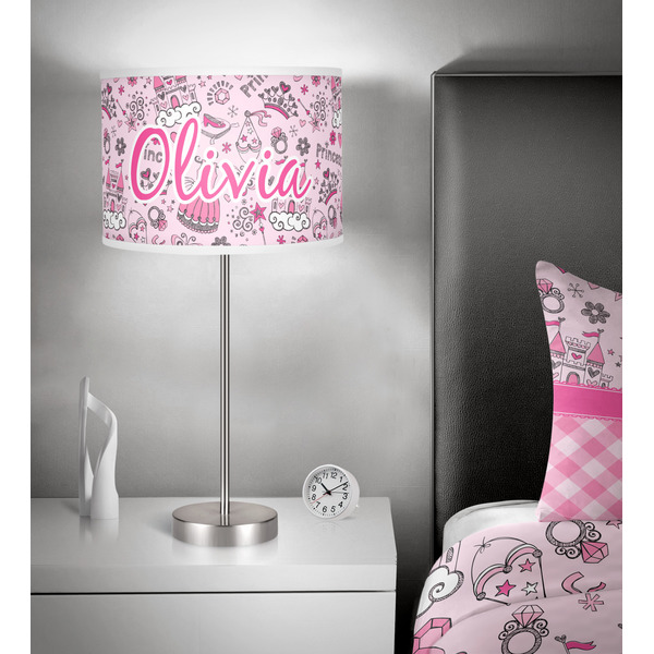Princess 13 inch drum lamp shade - in room