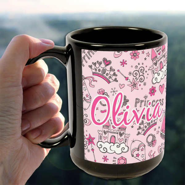 Princess 15oz. Black Mug - LIFESTYLE