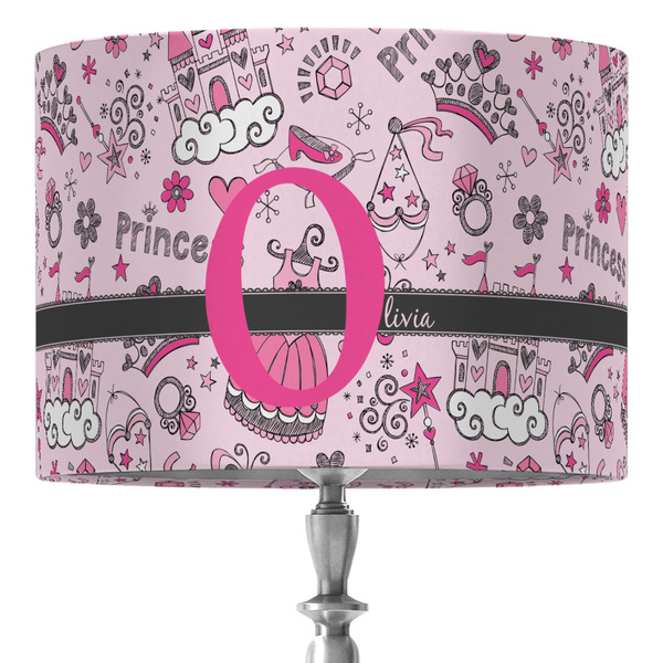 Custom Princess 16" Drum Lamp Shade - Fabric (Personalized)