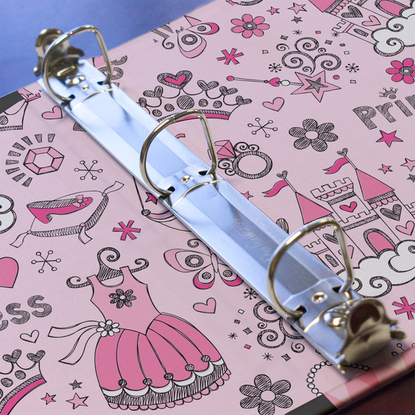 Princess 3 Ring Binders - Full Wrap - 1" - DETAIL