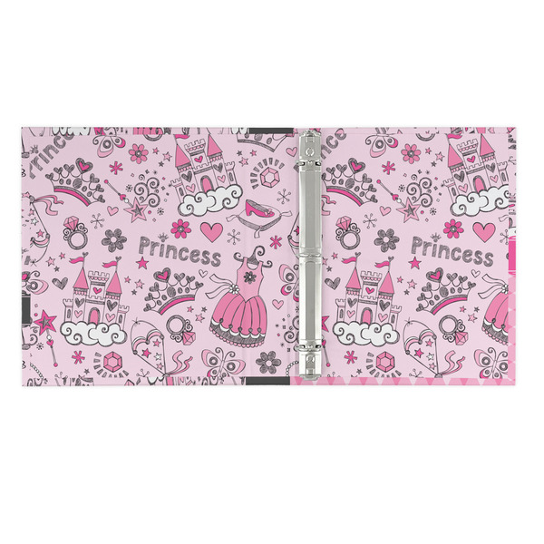 Princess 3 Ring Binders - Full Wrap - 1" - OPEN INSIDE