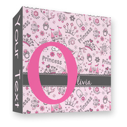Princess 3 Ring Binder - Full Wrap - 3" (Personalized)
