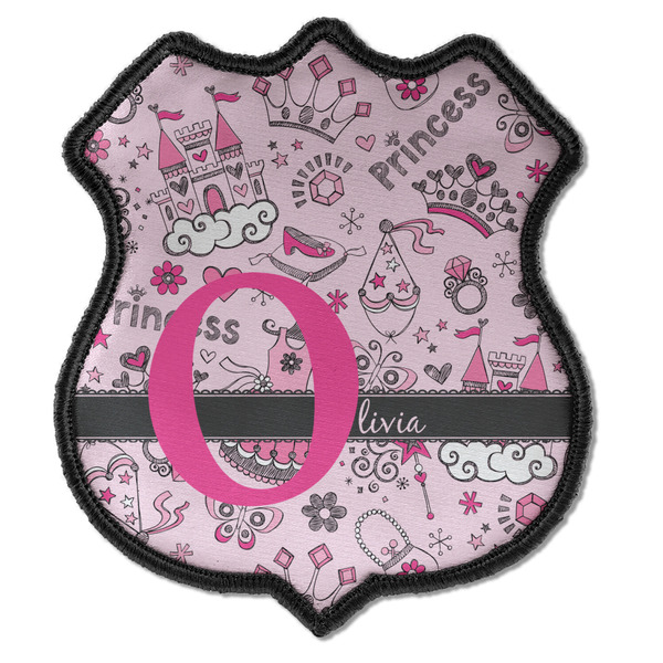 Custom Princess Iron On Shield Patch C w/ Name and Initial