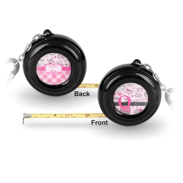 Princess 6-Ft Pocket Tape Measure with Carabiner Hook - Front and Back