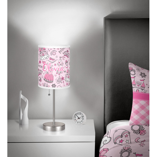 Princess 7 inch drum lamp shade - in room