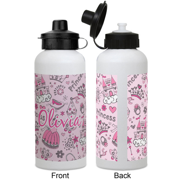 Princess Aluminum Water Bottle - White APPROVAL