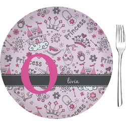 Princess 8" Glass Appetizer / Dessert Plates - Single or Set (Personalized)