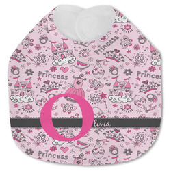 Princess Jersey Knit Baby Bib w/ Name and Initial