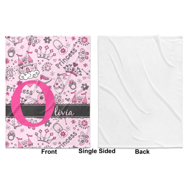 Princess Baby Blanket (Single Side - Printed Front, White Back)